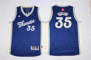 Camiseta NBA Ninos Oklahoma City Thunder Kevin Durant 2015 Navidad Azul