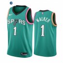 Camisetas NBA Nike San Antonio Spurs NO.1 Lonnie Walker Teal Ciudad 2022-23