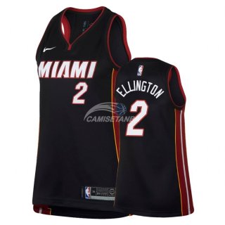 Camisetas NBA Mujer Wayne Ellington Miami Heat Negro Icon