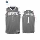 Camisetas de NBA Ninos Edición ganada Los Angeles Clippers Reggie Jackson Gris 2021