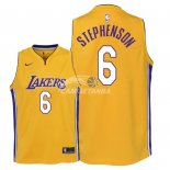 Camisetas de NBA Ninos Los Angeles Lakers Lance Stephenson Amarillo Icon 2018