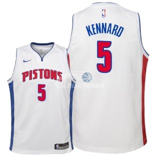 Camiseta NBA Ninos Detroit Pistons Luke Kennard Blanco Association 2018