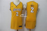 Camisetas NBA Mujer Lonzo Ball Los Angeles Lakers Amarillo Icon 17/18