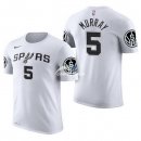 Camisetas NBA de Manga Corta Dejounte Murray San Antonio Spurs Blanco 17/18
