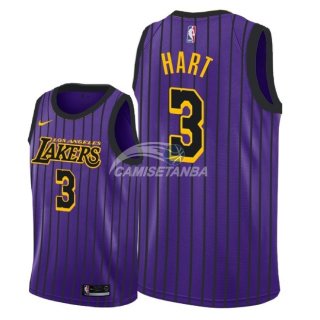 Camisetas NBA de Josh Hart Los Angeles Lakers Nike Púrpura Ciudad 18/19