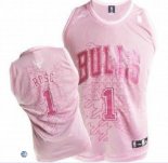 Camisetas NBA Mujer Derrick Rose Chicago Bulls Rosa