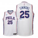 Camisetas de NBA Ninos Philadelphia Sixers Ben Simmons Blanco Association 2018