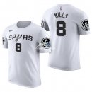 Camisetas NBA de Manga Corta Patty Mills San Antonio Spurs Blanco 17/18