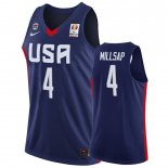 Camisetas Copa Mundial de Baloncesto FIBA 2019 USA Paul Millsap Marino