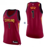 Camisetas NBA Mujer Derrick Rose Cleveland Cavaliers Rojo Icon 17/18