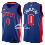 Camisetas NBA de Andre Drummond Detroit Pistons 17/18 Azul Icon