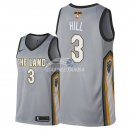 Camisetas NBA Cleveland Cavaliers George Hill 2018 Finales Nike Gris Ciudad Parche