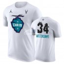 Camisetas NBA de Manga Corta Giannis Antetokounmpo All Star 2019 Blanco