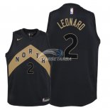 Camisetas de NBA Ninos Toronto Raptors Kawhi Leonard Nike Negro Ciudad 2018