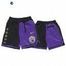 Pantalon NBA de Los Angeles Lakers Lebron x Atmos Purpura Negro