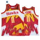 Camisetas NBA Atlanta Hawks NO.11 Trae Young Rojo Throwback 2022