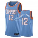 Camisetas NBA de Luc Mbah a Moute Los Angeles Clippers Nike Azul Ciudad 2018