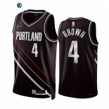 Camisetas NBA Nike Portland Trail Blazers NO.4 Greg Brown Select Series Negro 2022.