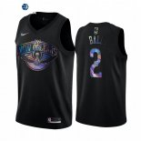 Camisetas NBA New Orleans Pelicans Lonzo Ball Negro Hardwood Classics 2020