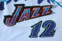 Camisetas NBA de retro John Stockton Utah Jazz Blanco