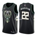 Camisetas NBA de Khris Middleton Milwaukee Bucks Negro Statement 17/18