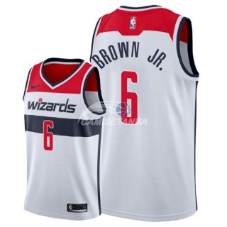 Camisetas NBA de Troy Brown Jr Washington Wizards Blanco Association 2018