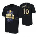 Camisetas NBA Golden State Warriors Jacob Evans III 2019 Finales Manga Corta Negro