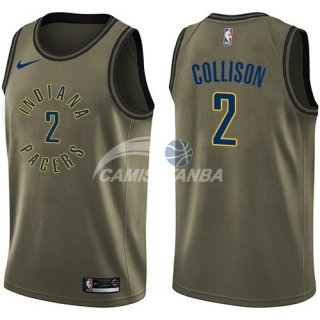 Camisetas NBA Salute To Servicio Indiana Pacers Darren Collison Nike Ejercito Verde 2018