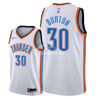 Camisetas NBA de Deonte Burton Oklahoma City Thunder Blanco Association 2018