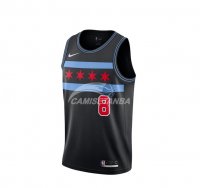 Camisetas NBA de Zach Lavine Chicago Bulls Nike Negro Ciudad 18/19