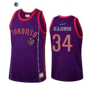 Camisetas NBA Toronto Raptors Hakeem Olajuwon Team Heritage Purpura Throwback