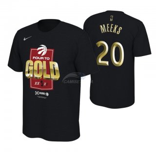 Camisetas NBA Toronto Raptors Jodie Meeks 2019 Finales Manga Corta Negro