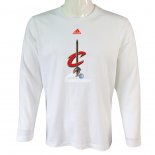 Camisetas NBA Manga Larga Cleveland Cavaliers Blanco