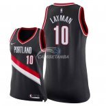 Camisetas NBA Mujer Jake Layman Portland Trail Blazers Negro Icon