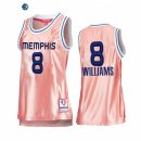 Camisetas NBA Mujer Memphis Grizzlies NO.8 Ziaire Williams 75th Aniversario Rosa Oro 2022