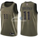 Camisetas NBA Salute To Servicio New Orleans Pelicans Jrue Holiday Nike Ejercito Verde 2018
