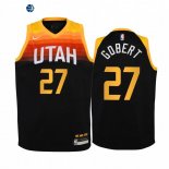 Camiseta NBA Ninos Utah Jazz Rudy Gobert Negro Ciudad 2020-21