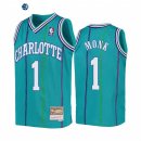 Camisetas de NBA Ninos Charlotte Hornets Malik Monk Teal Hardwood Classics 1992-93