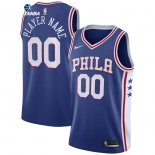 Camisetas NBA Philadelphia 76ers Personalizada Azul Icon 2019-20