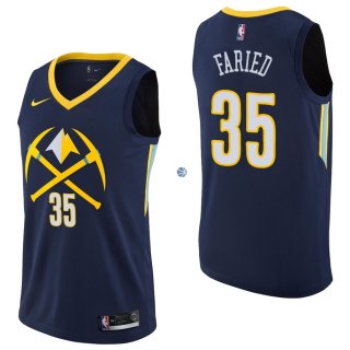 Camisetas NBA de Kenneth Faried Denvor Nuggets Nike Marino Ciudad 17/18