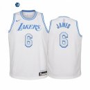 Camisetas NBA Ninos Los Angeles Lakers LeBron James Blanco Ciudad 2021-22