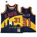 Camisetas NBA Cleveland Cavaliers NO.31 Jarrett Allen X BR Remix Oro Azul Hardwood Classics