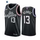 Camisetas NBA Nike Los Angeles Clippers NO.13 Paul George Negro Ciudad 2022-23