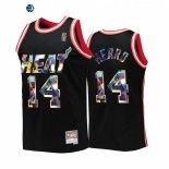 Camisetas NBA Miami Heat NO.14 Tyler Herro 75th Aniversario Negro Throwback 2022