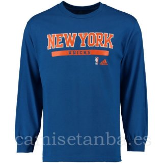 Camisetas NBA Manga Larga New York Knicks Azul Profundo