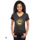 Camisetas NBA Mujer Philadelphia Sixers Negro Oro