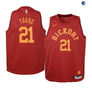 Camisetas de NBA Ninos Indiana Pacers Thaddeus Young Nike Retro Granate