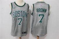 Camisetas NBA de Jaylen Brown Boston Celtics Nike Gris Ciudad 17/18