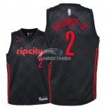 Camisetas de NBA Ninos Portland Trail Blazers Wade Baldwin IV Nike Negro Ciudad 2018