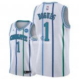 Camisetas NBA de Tyrone Bogues Charlotte Hornets Retro Blanco 30 Aniversario 18/19